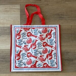 Sardine lobster crab reusable tote bag